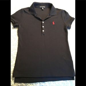 Navy blue polo shirt